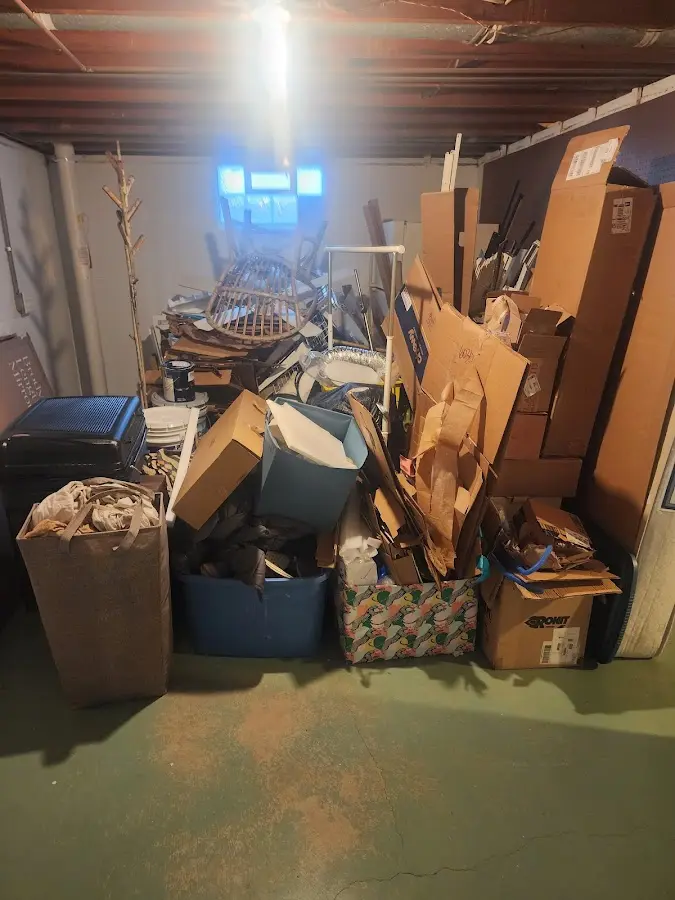 Roll-off dumpster container at job site for Concrete Dumpster Rental in Trumbull